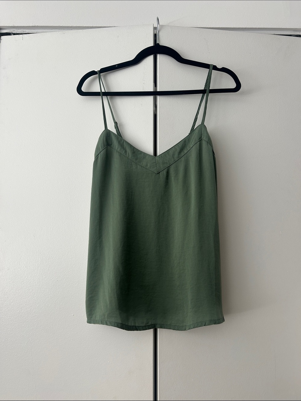 PJ Salvage Olive Slip Camisole with Adjustable Straps